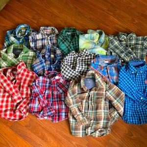 Lot of 13  boys 3t button down long sleeve shirts